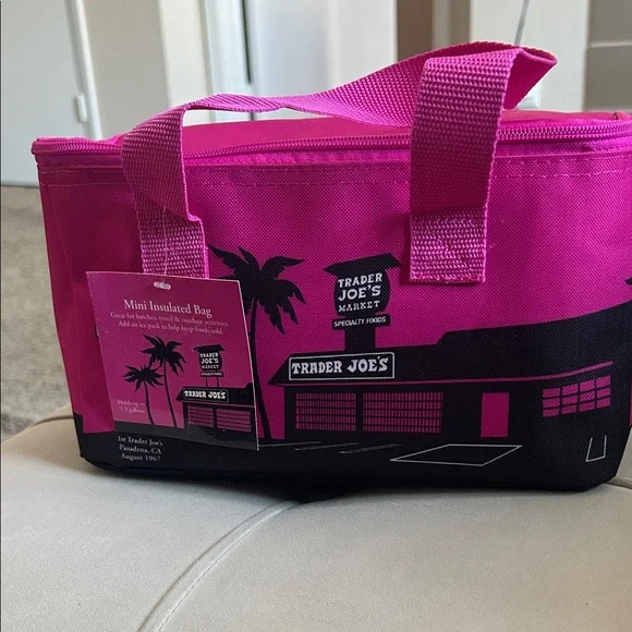 Trader Joe's Pink Insulated Bag - Picture 1 of 4